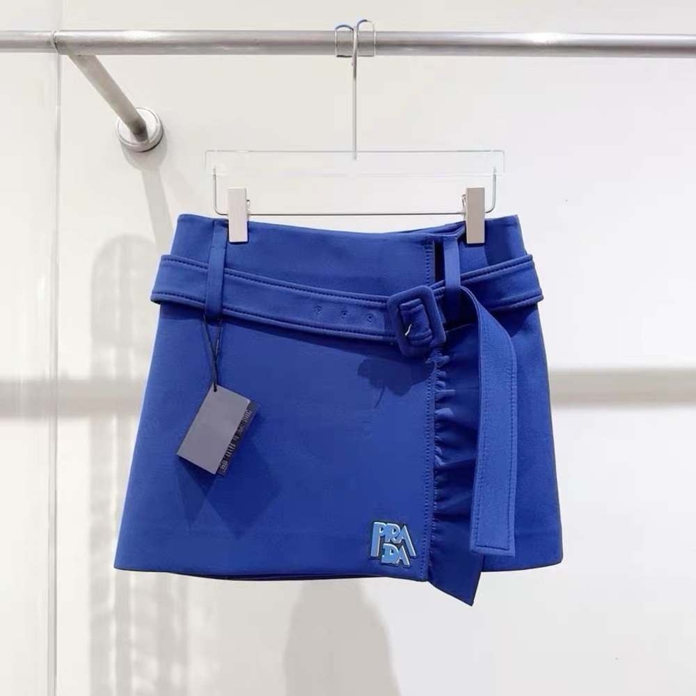 🚩steal authentic Prada Blue Mini Skirt